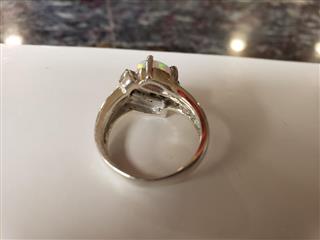 VINTAGE ATASAY KUYU MCULULC STERLING SILVER OPAL RING SIZE: 7 - 5GM